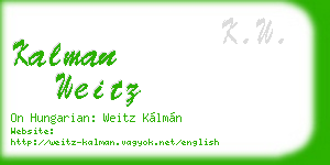 kalman weitz business card