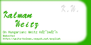 kalman weitz business card